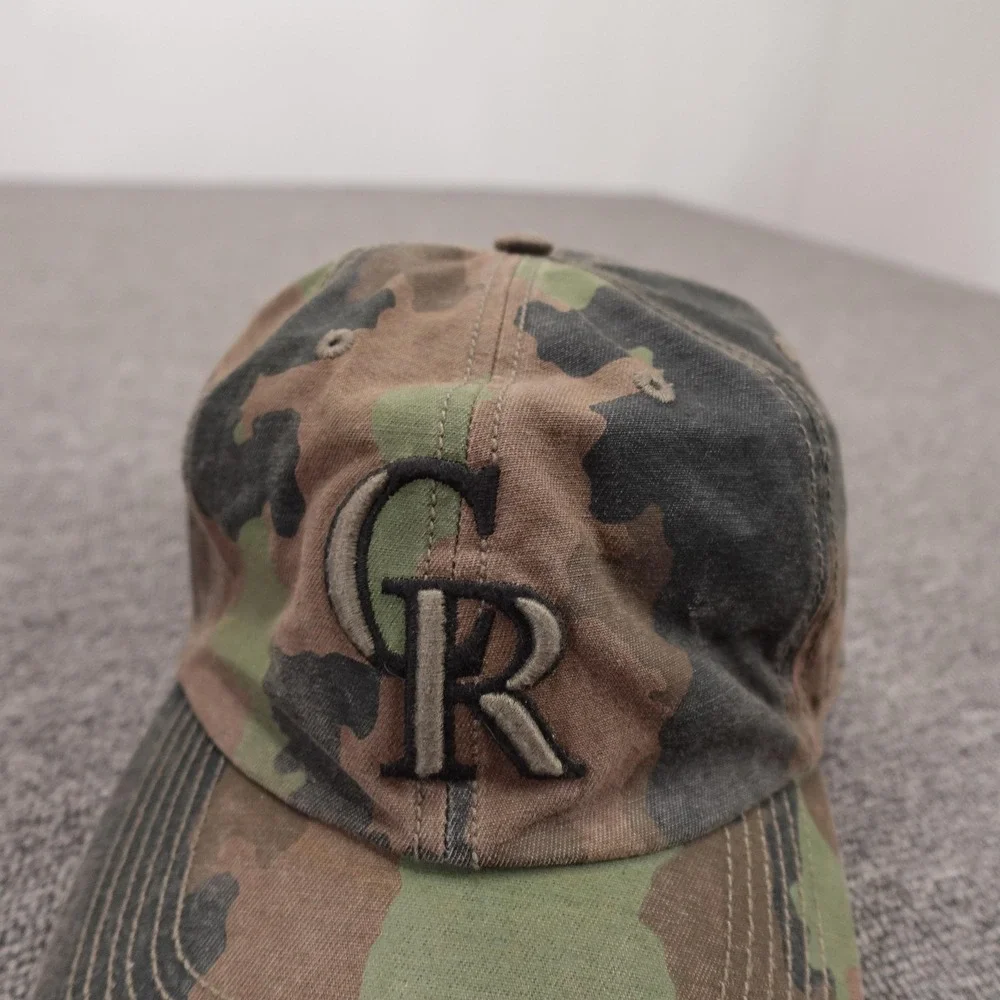 Colorado Rockies Hat Cap Strap Back Mens One Size Camo Green MLB Baseball '47